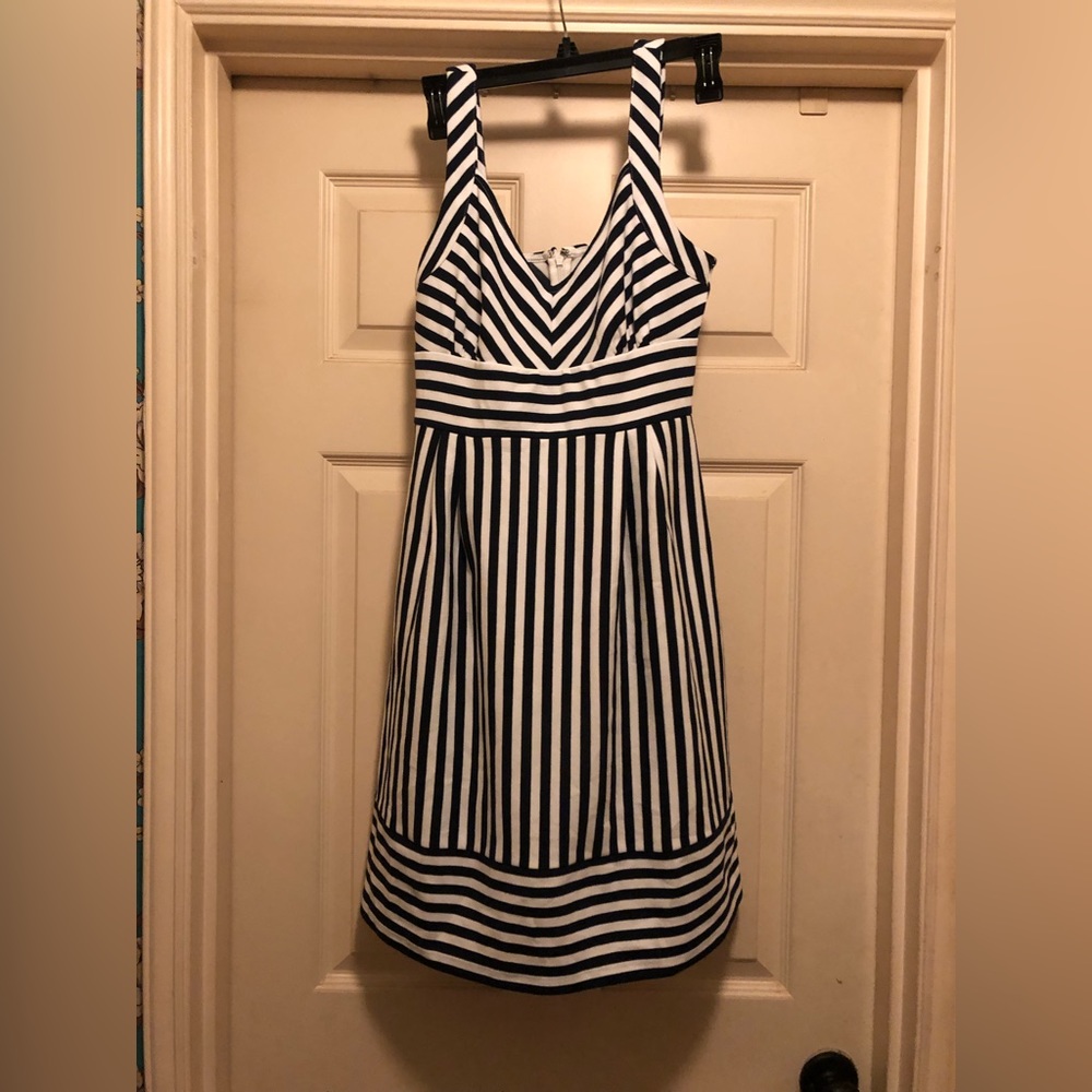 Maison Jules Striped A Line Dress